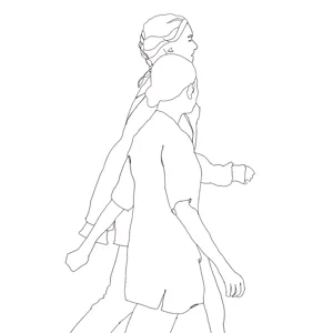 En tegning av en person