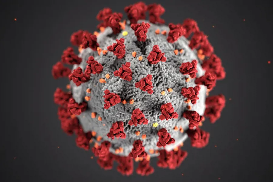 Grafisk bilde av koronavirus. Illustrasjon.